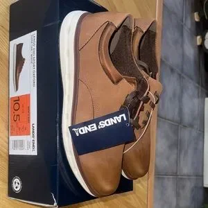Lands\' End Men\'s Sport Dark Tan Oxford Shoes Size 10.5 Lands main image 3